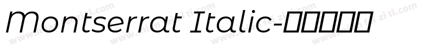 Montserrat Italic字体转换